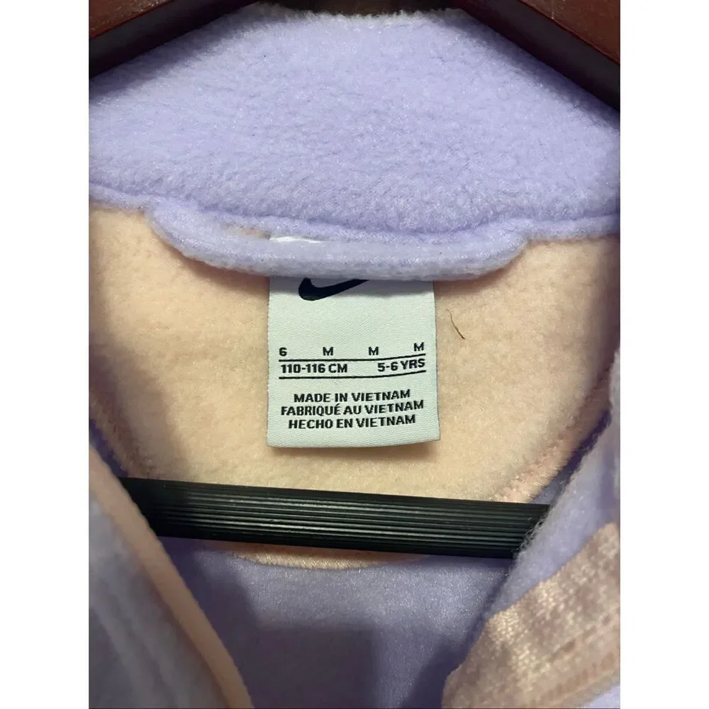 Nike 5-6 years Little Girls Full Zip Fleece Jacket light purple